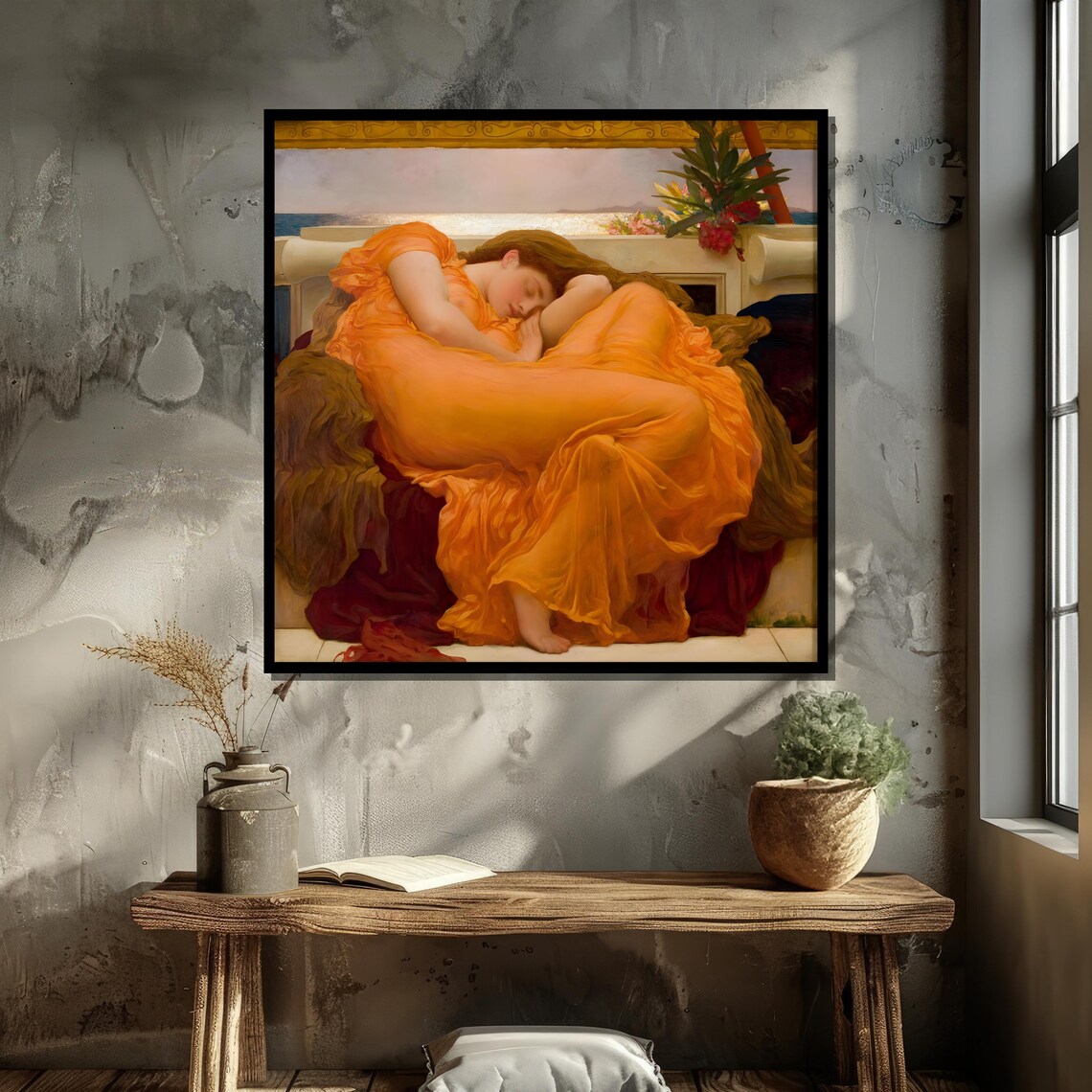 Flaming June By Frederic Leighton, Neoclassical Art Print - Image 5