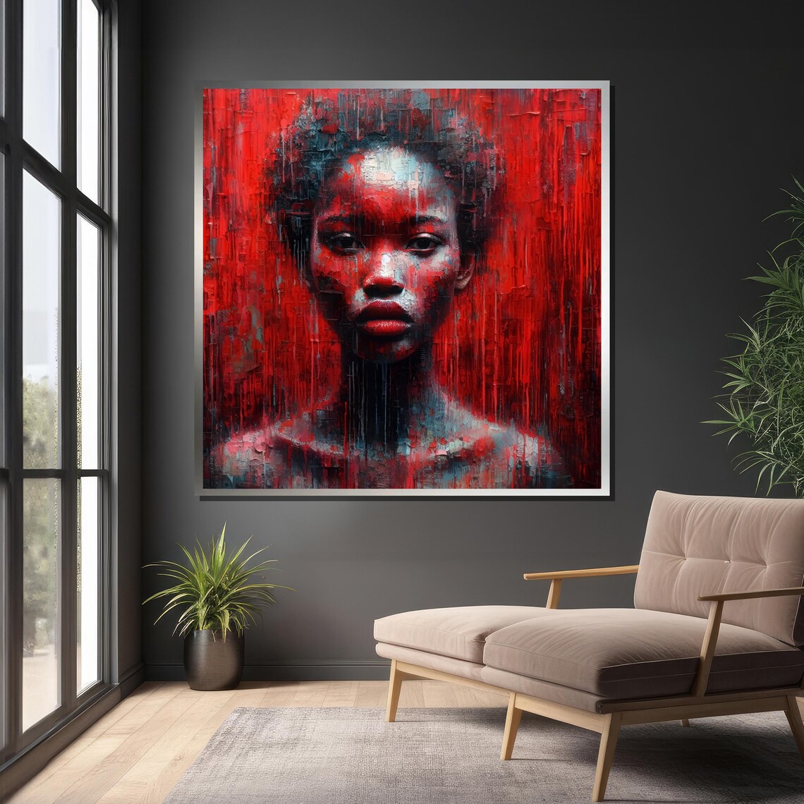 Abstract Portrait, Contemporary Modern Wall Decor - Image 4