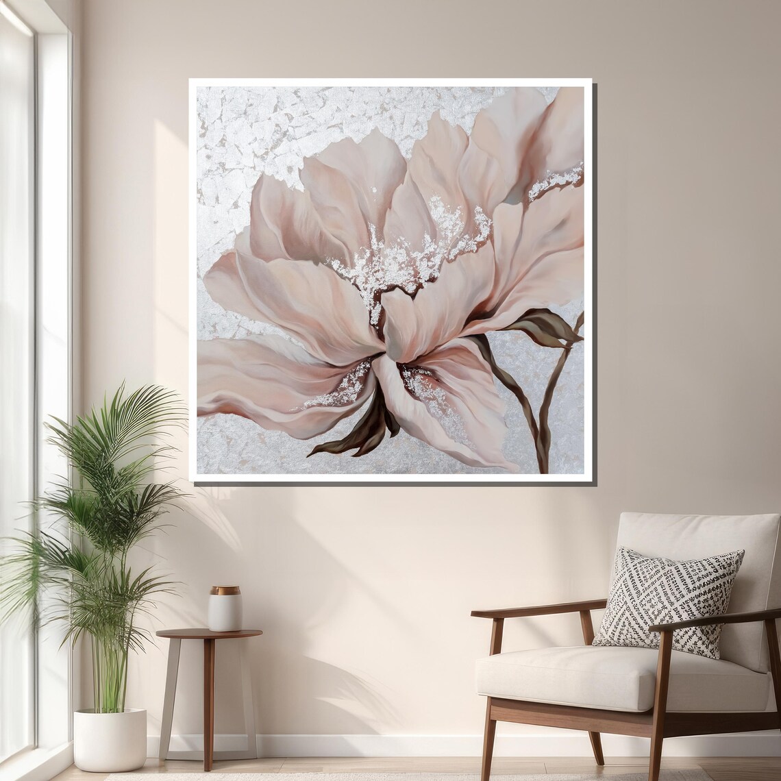 Elegant Peony Flower Print, Modern Flower Decor - Image 3