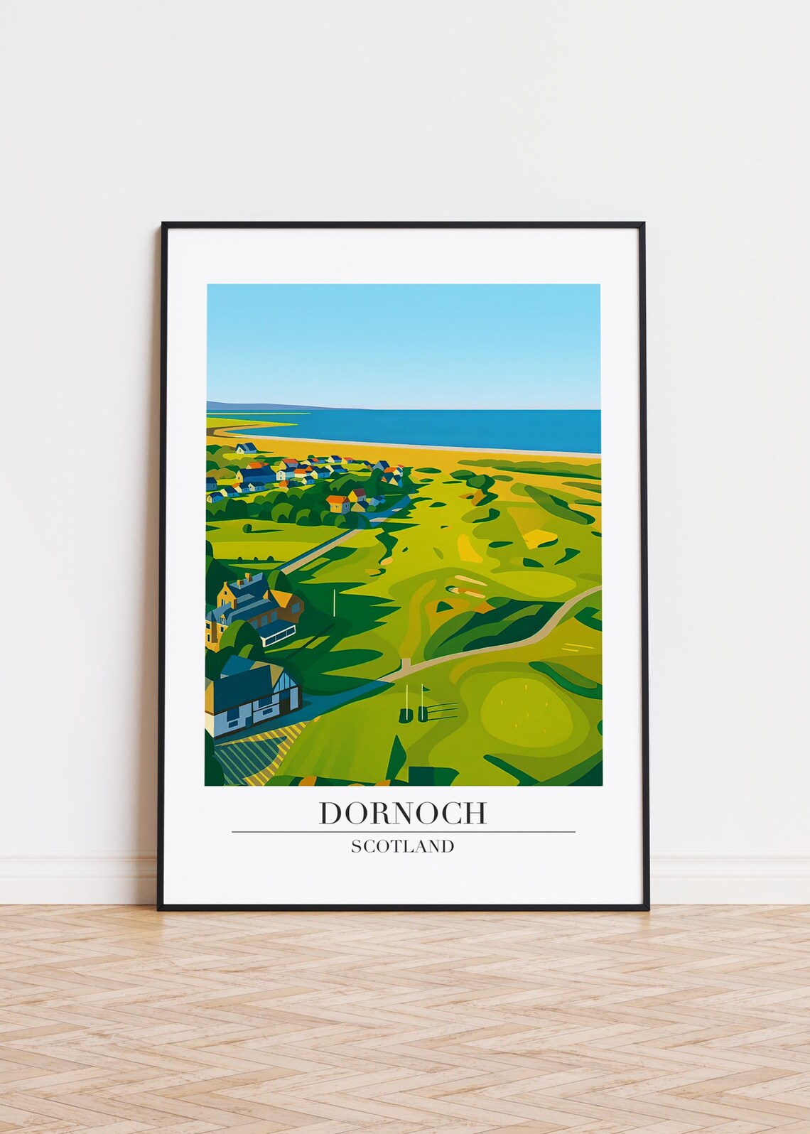 Dornoch Scotland Poster Skyline Art Print