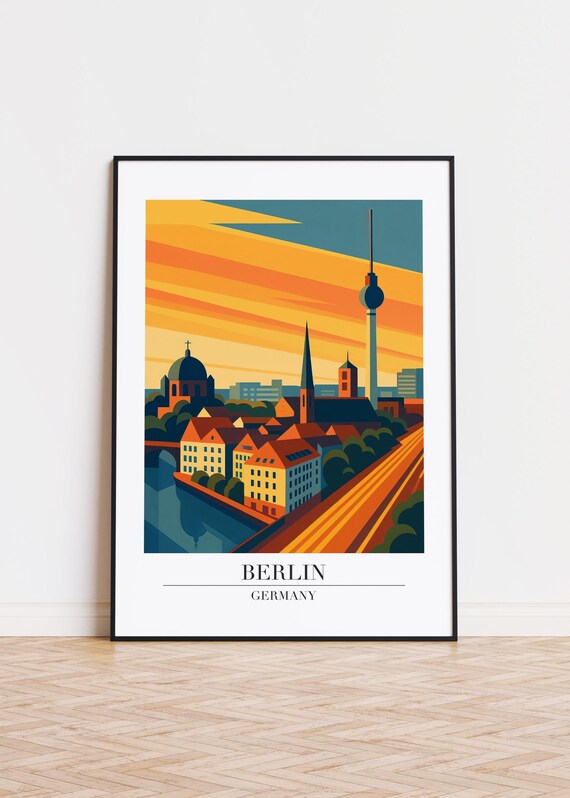 Berlin Illustration Art Print Germany Travel Poster
