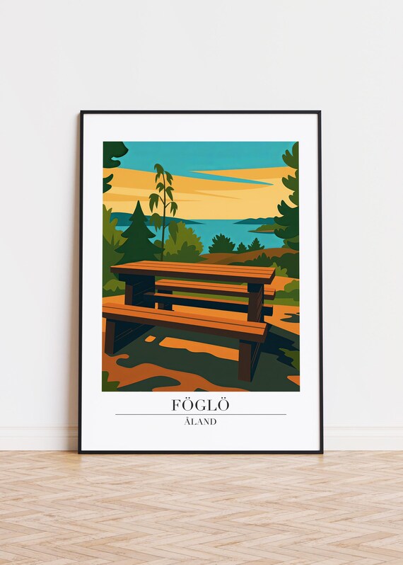 Fgl Island Poster Land Illustration Art Print