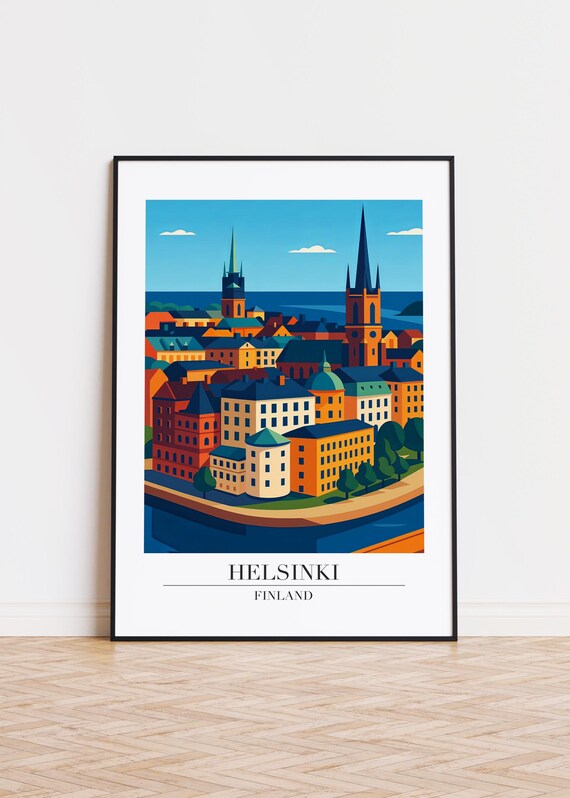 Helsinki Poster Finland Illustration Art Print