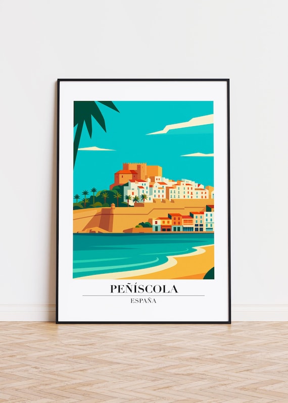 Peñíscola Spain Modern Travel Poster