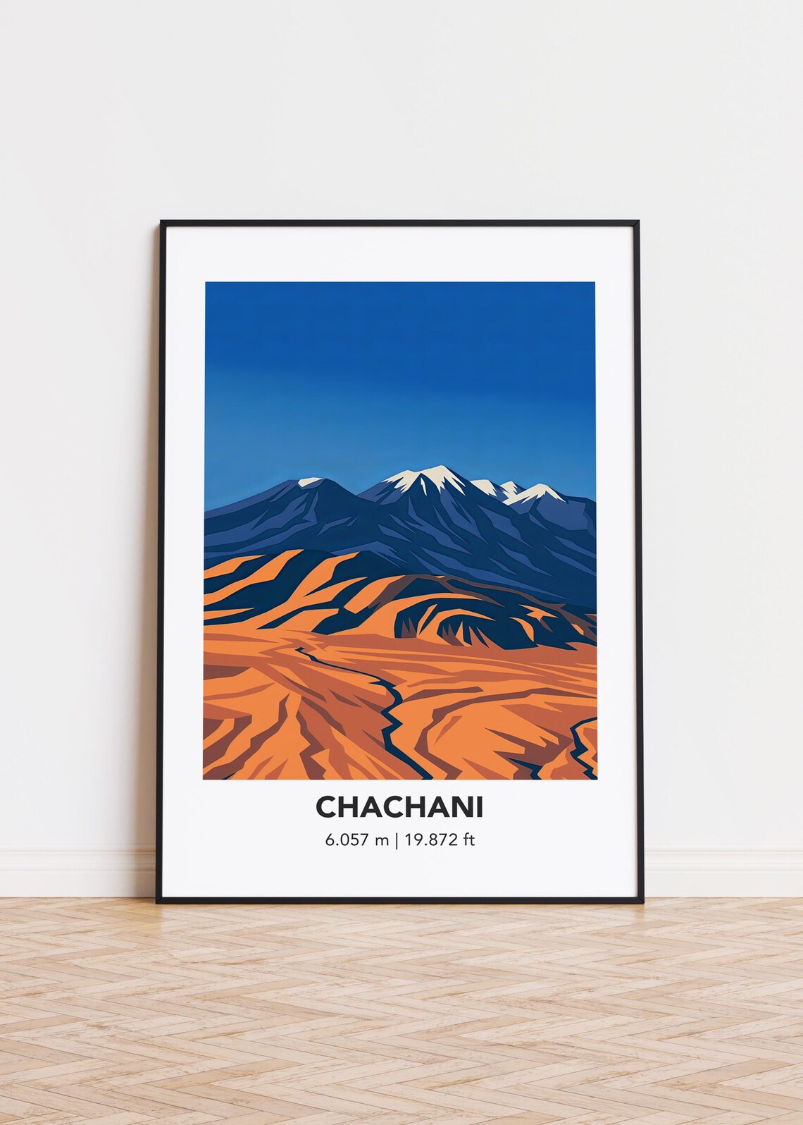Chachani Mountain, Modern City Skyline Poster