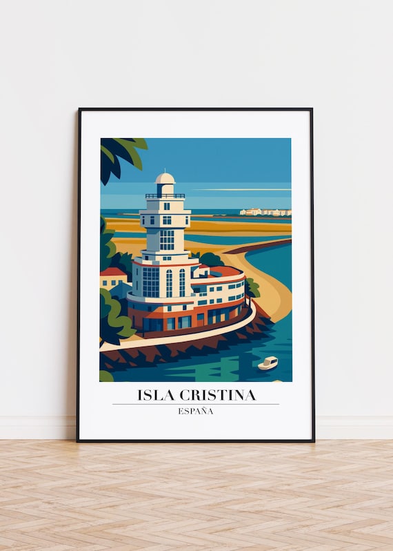 Isla Cristina Spain Waterfront Lighthouse Building Travel Poster