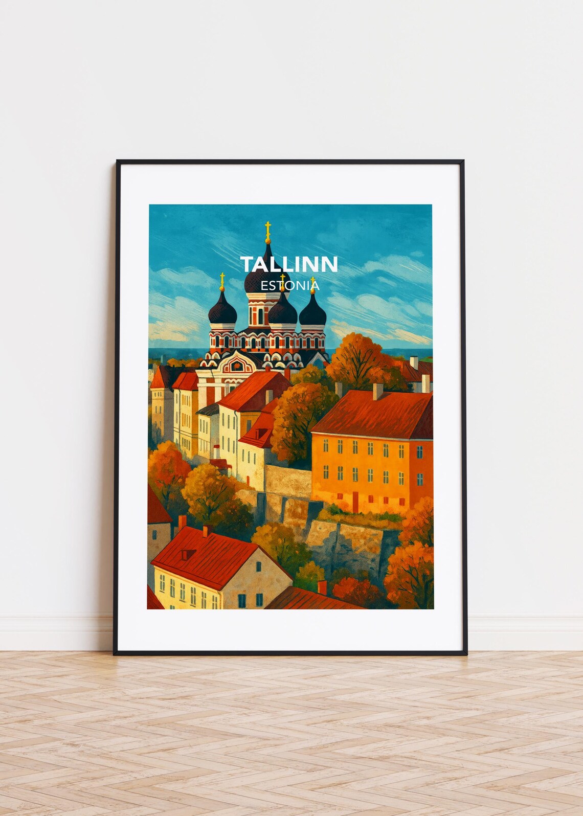 Tallinn Modern City Illustration Travel Poster