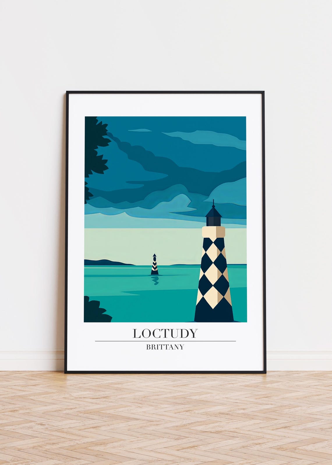 Loctudy France Modern Travel Poster