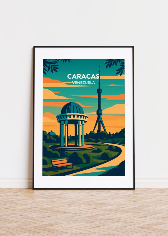 Caracas, Venezuela City Skyline Poster Print