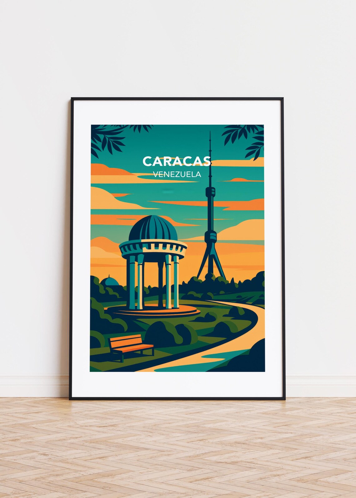 Caracas, Venezuela City Skyline Poster Print