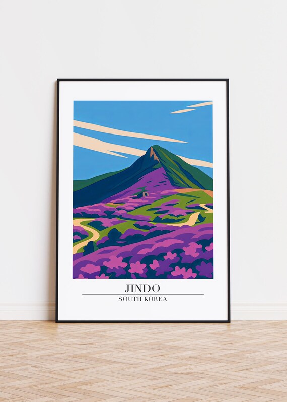 Jindo South Korea Poster Modern Minimalist Travel Art