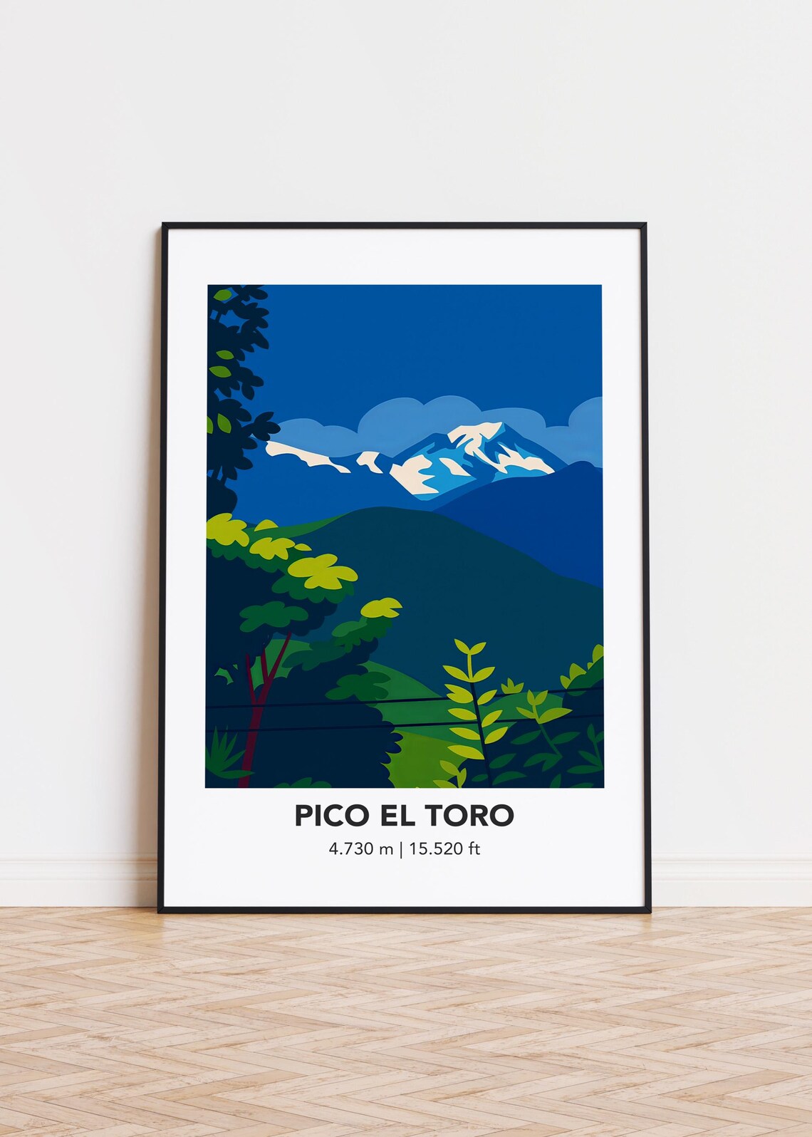 Pico El Toro Poster Cityscape Illustration Art Print