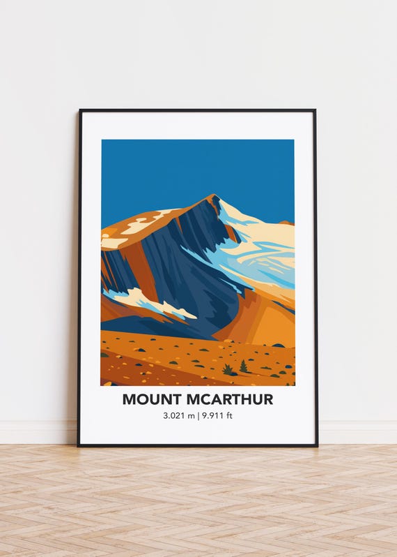 Mount Mcarthur Art Print Modern Mountain Illustration