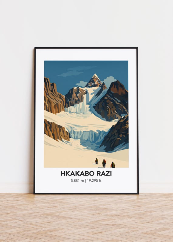 Hkakabo Razi Poster Mountain Art Print