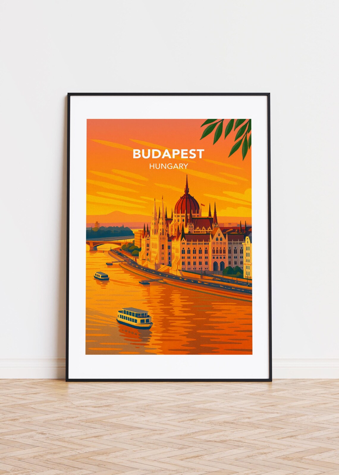Budapest Modern City Illustration Travel Poster