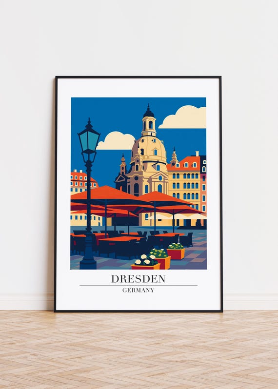 Dresden Germany Poster City Skyline Art Print