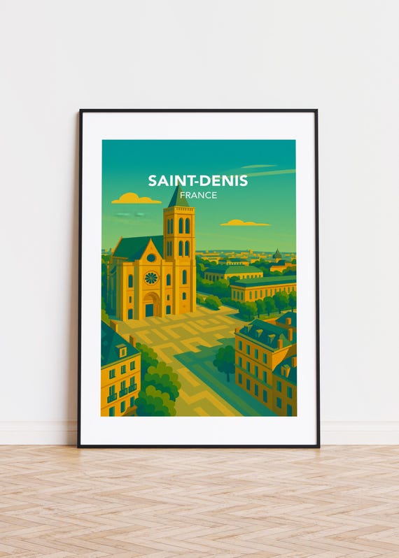Saintdenis Poster City Skyline Art Print