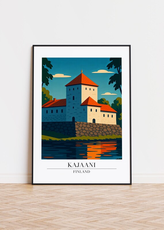 Kajaani Finland Poster City Illustration Art Print