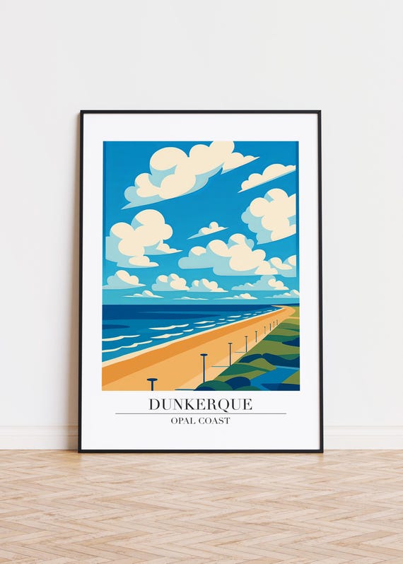 Dunkerque France Poster Skyline Art Print