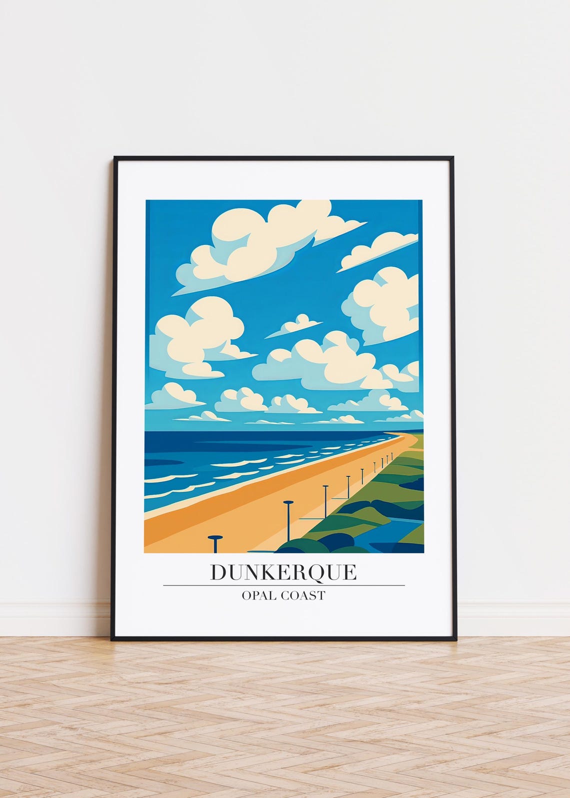 Dunkerque France Poster Skyline Art Print