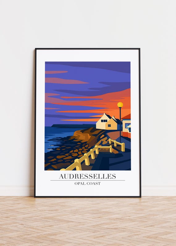 Audresselles France Poster City Skyline Art Print