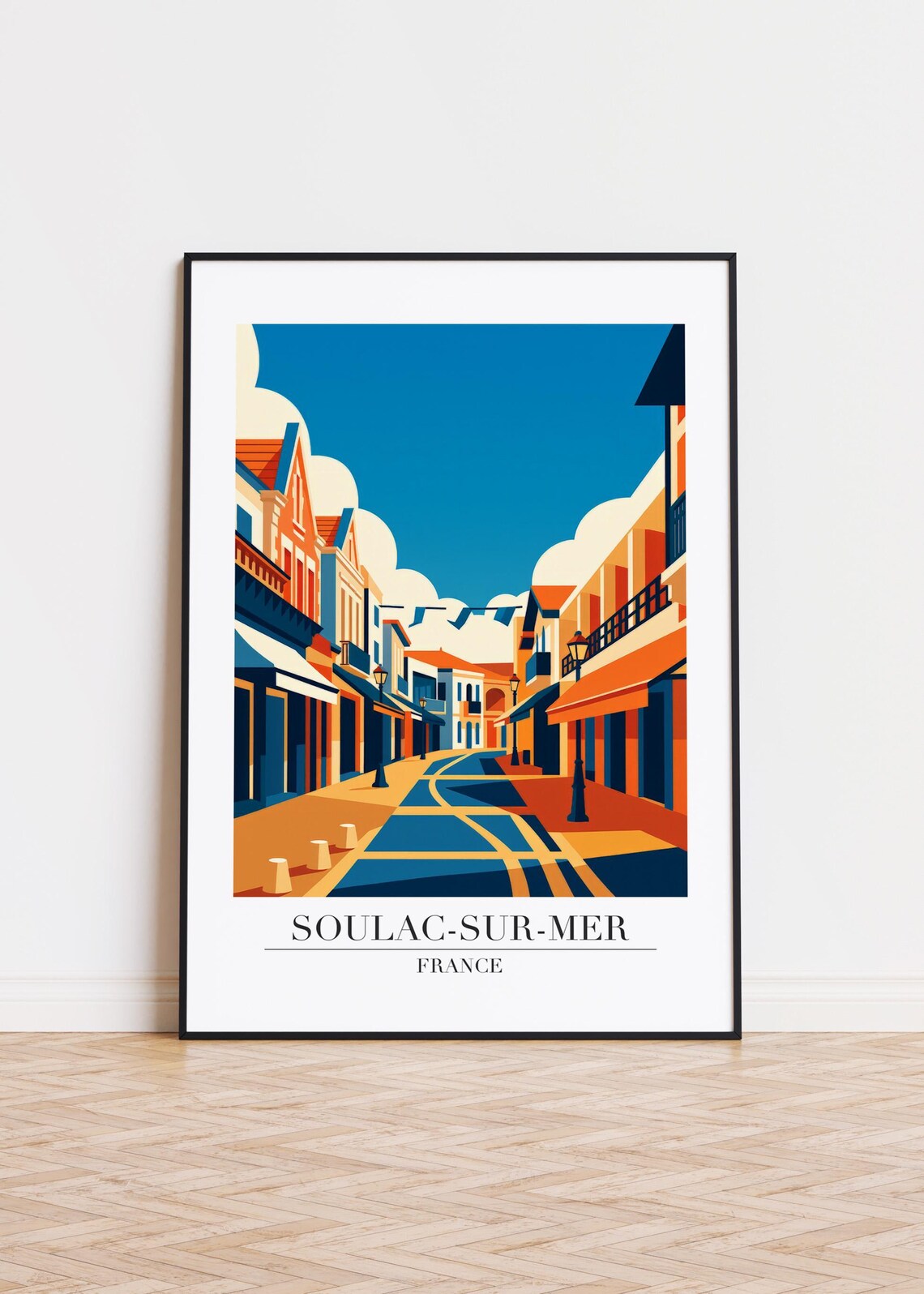Soulac Sur Mer France Bold Shopping Street Travel Art Poster