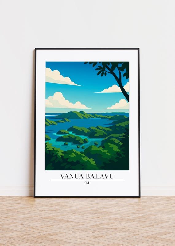 Vanua Balavu Fiji Poster Modern Travel Art Print