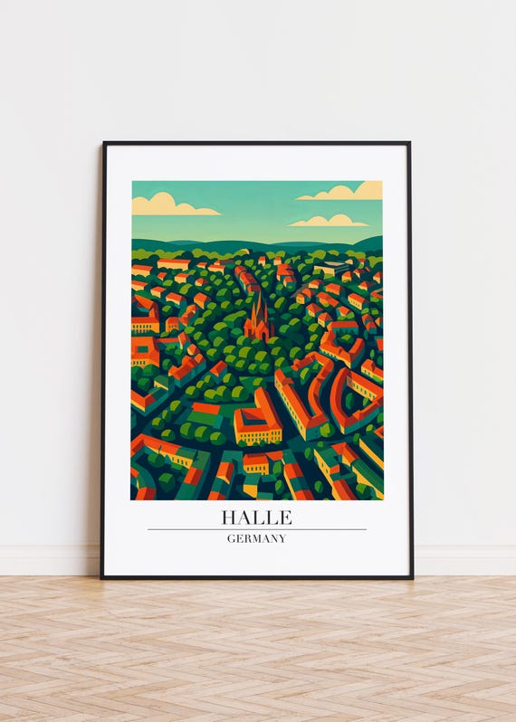 Halle Germany Poster City Skyline Art Print
