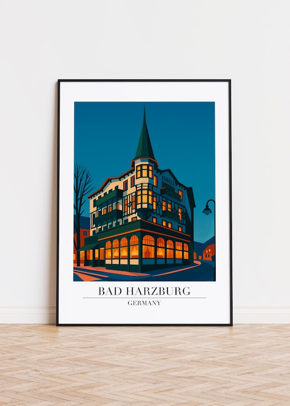 Bad Harzburg Germany Poster City Illustration Art Print