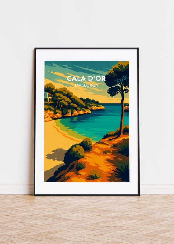 Cala Dor Poster Print Illustration Art