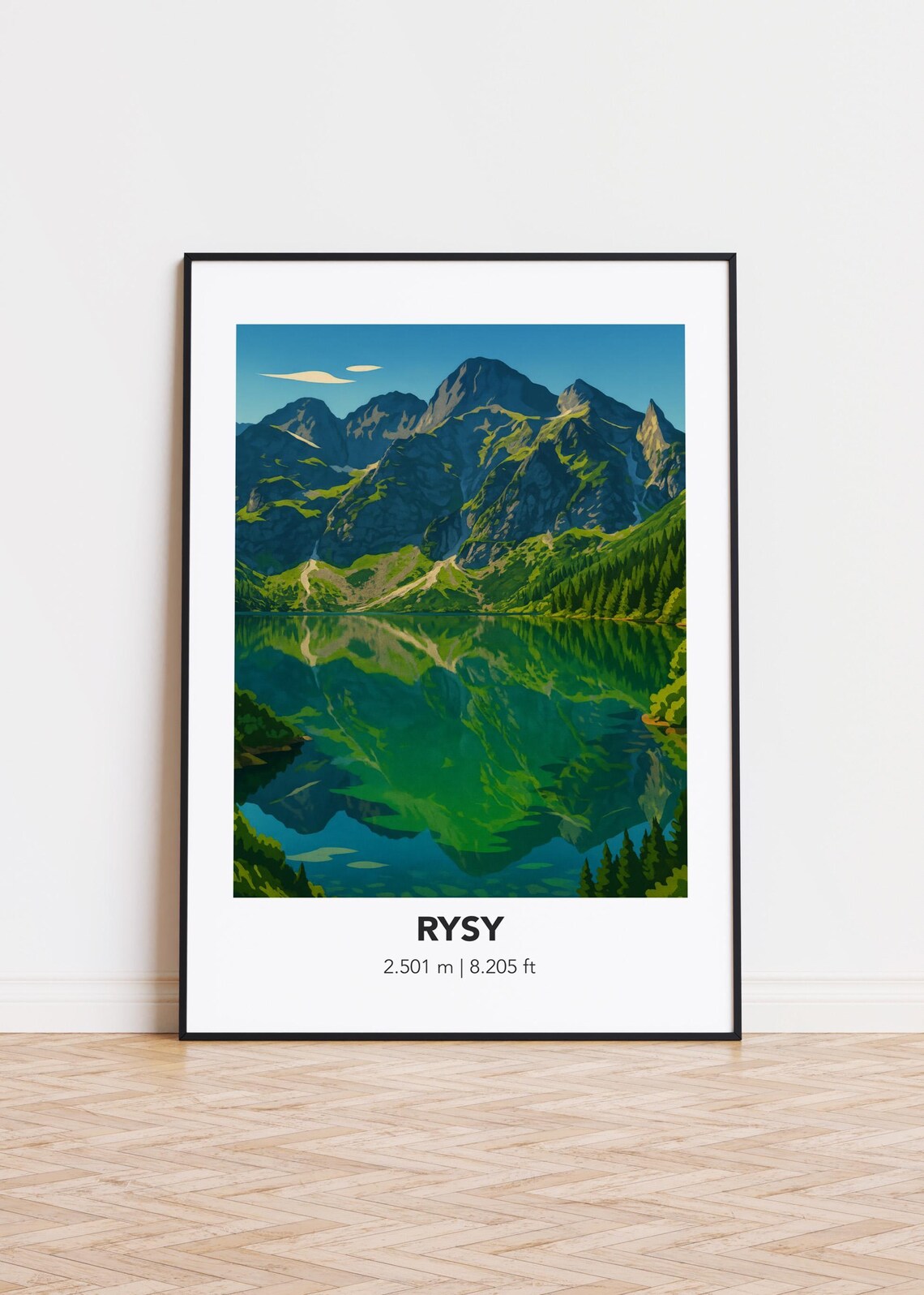 Rysy Mountain Poster, Polish Tatra Landscape