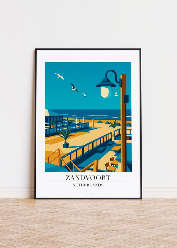 Zandvoort Netherlands Poster Modern City Art Print