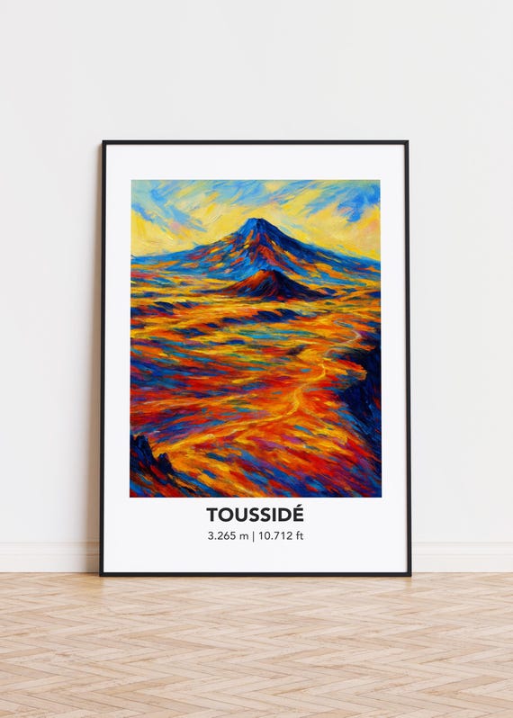Mountain Art Poster Modern Oil Painting Style Print