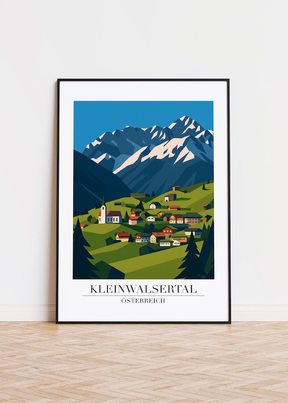 Kleinwalsertal Austria Modern Travel Poster
