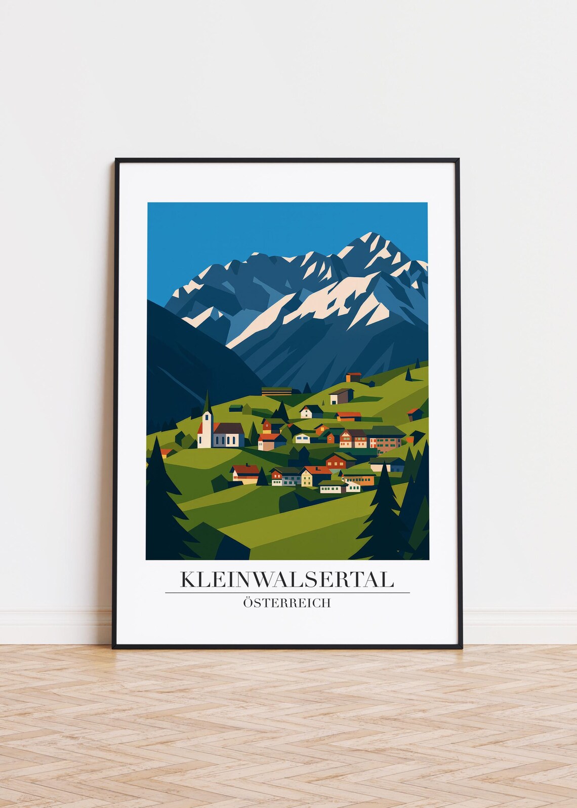 Kleinwalsertal Austria Modern Travel Poster