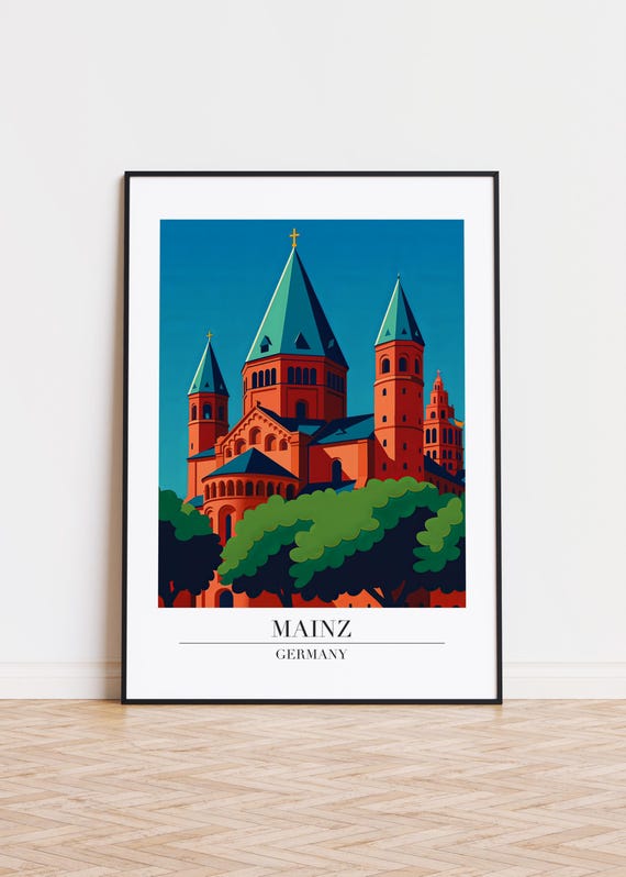 Mainz Germany Poster City Skyline Art Print