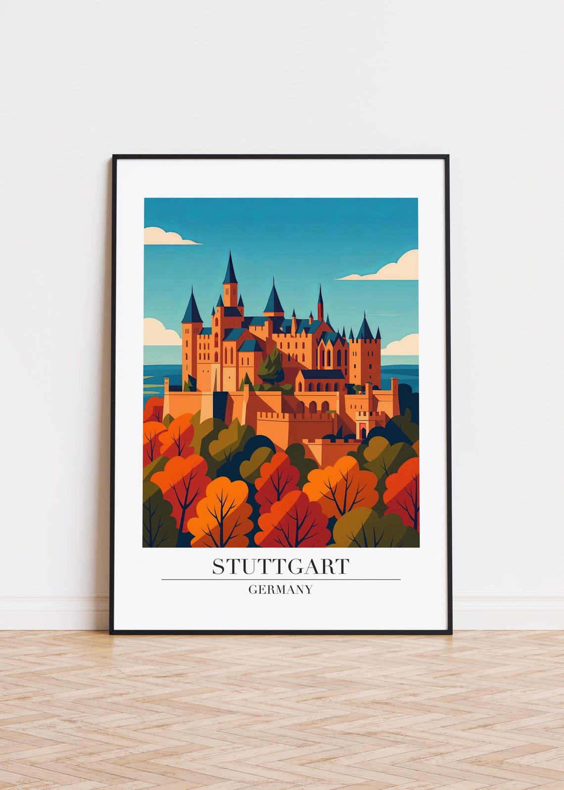 Stuttgart Germany Poster City Skyline Art Print