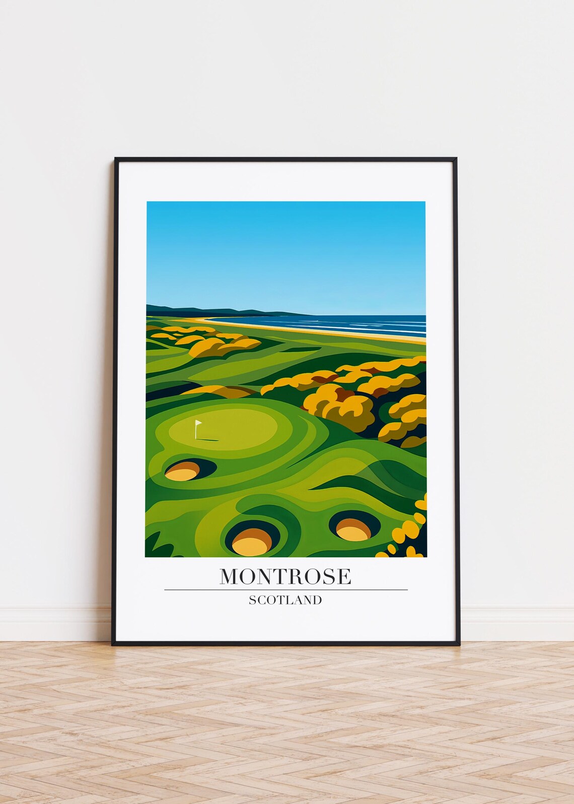 Montrose Scotland Poster, Cityscape Illustration