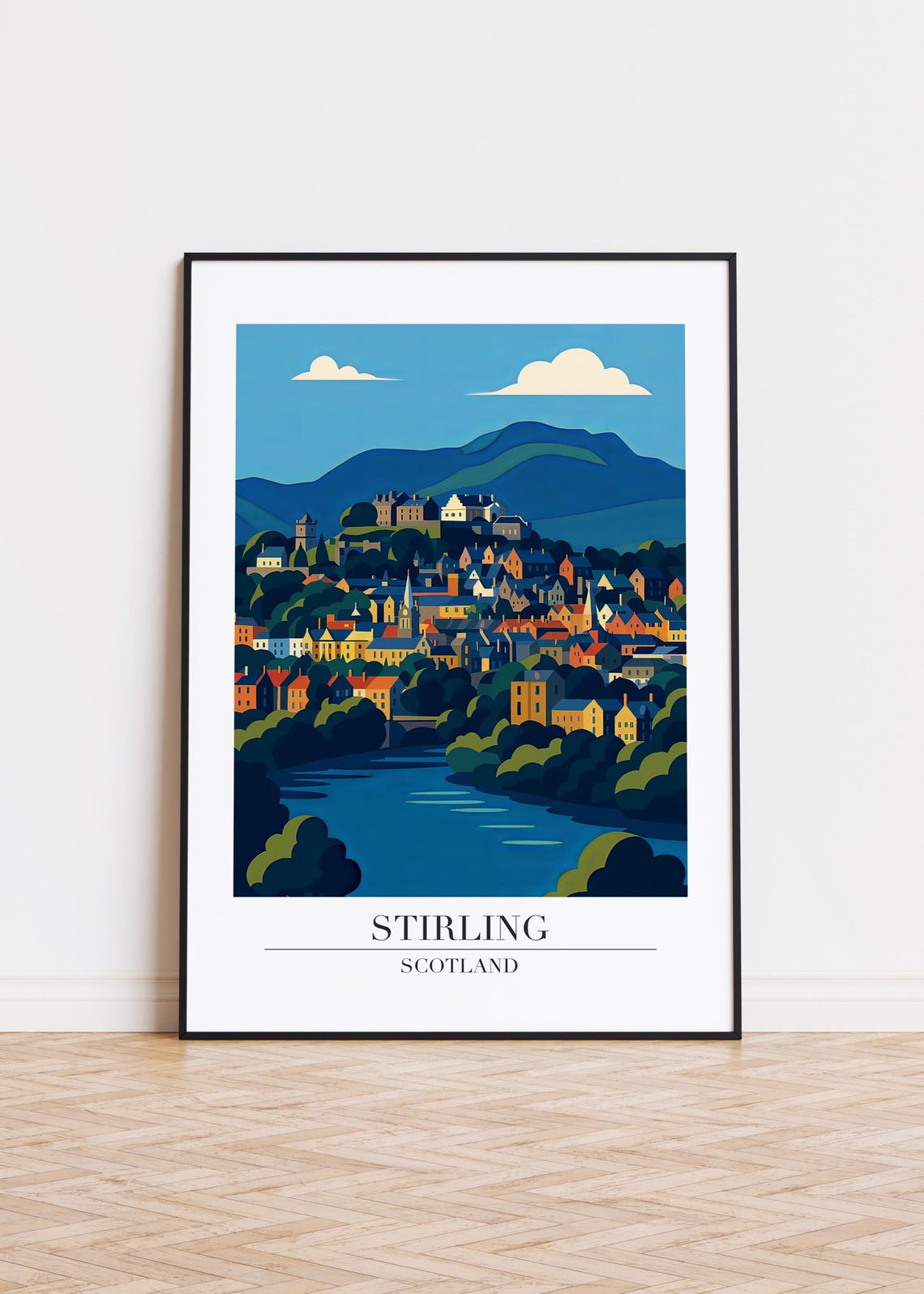 Stirling Scotland Modern City Art Print