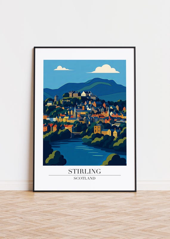 Stirling Scotland Modern City Art Print
