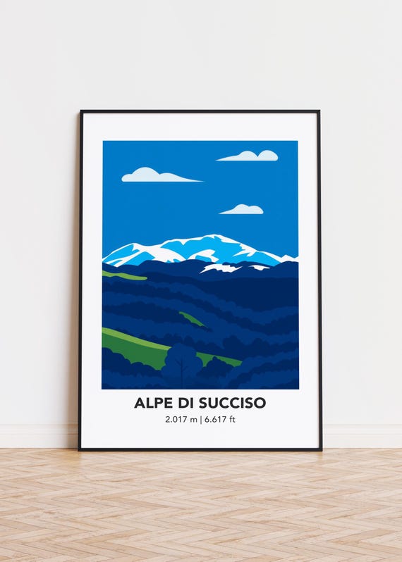 Alpe Di Succiso Mountain Print Modern Minimalist Art Poster