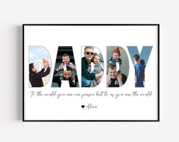Daddy Photo Collage, Personalized Father's Gift