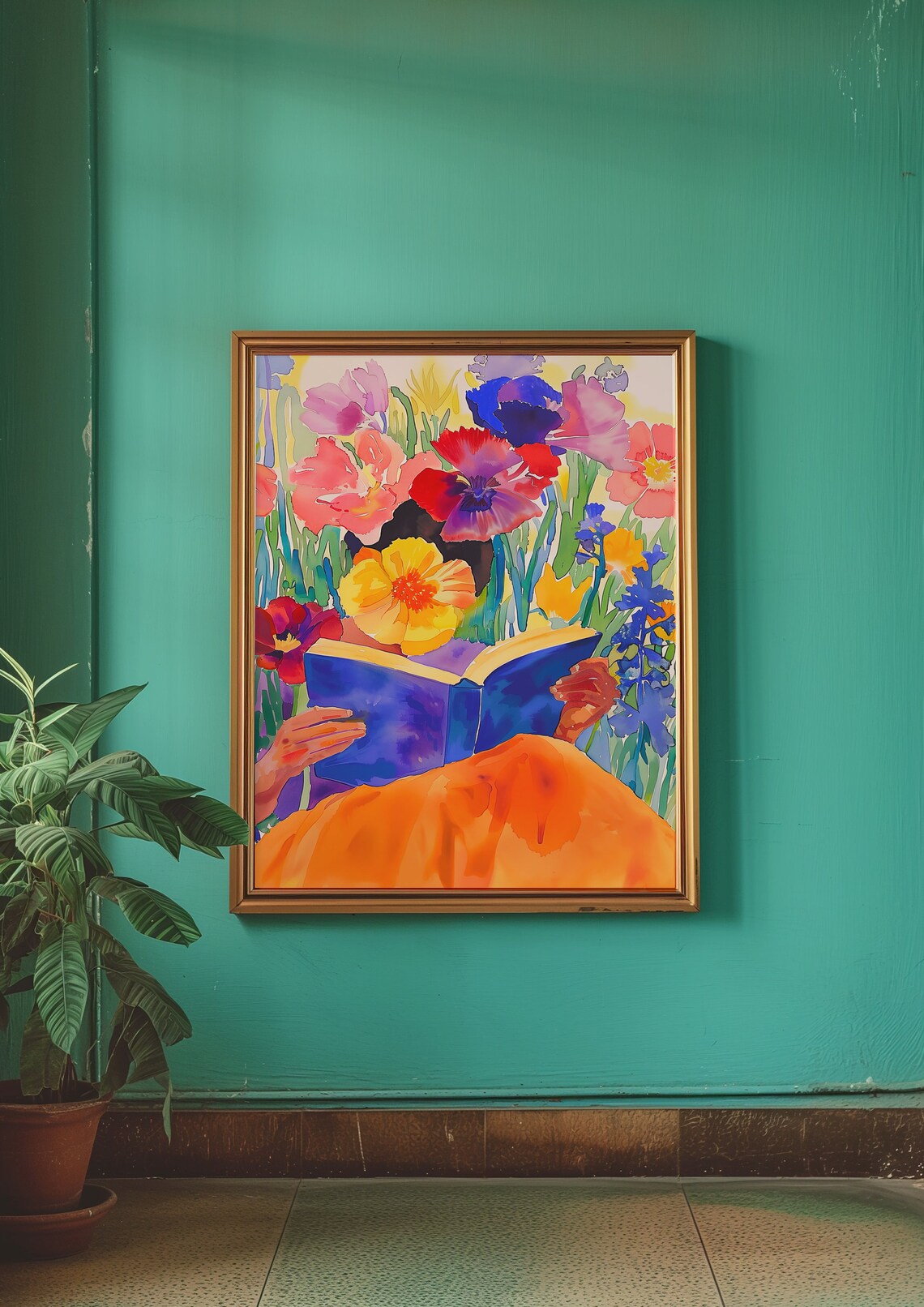 Orange Kitsch Aesthetic Vintage Poster Print - Image 3