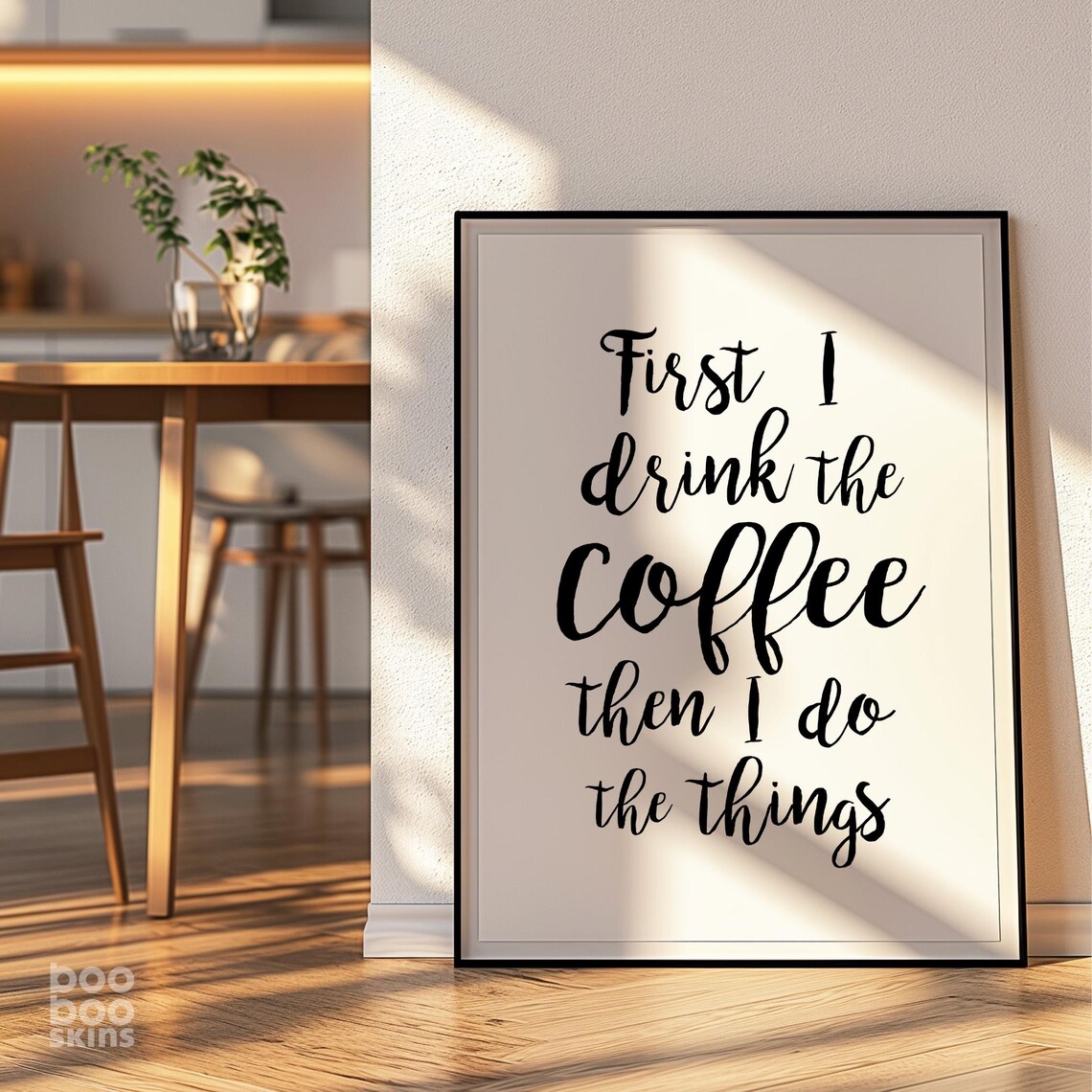 First I Drink The Coffee Then Do Things Christmas Poster