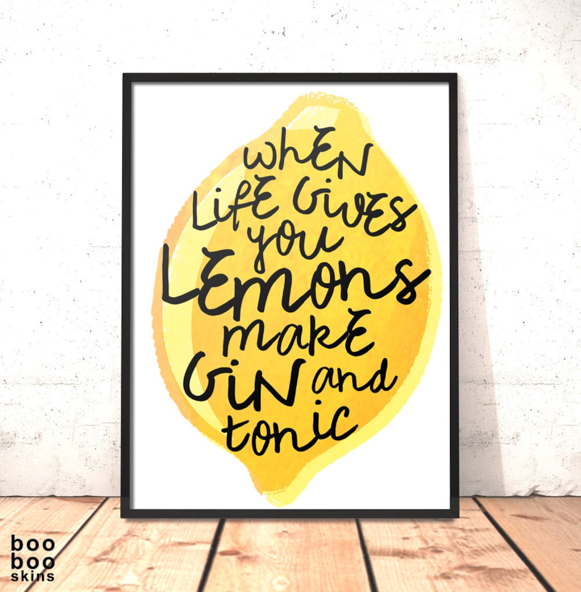 When Life Gives You Lemons Gin And Tonic Print