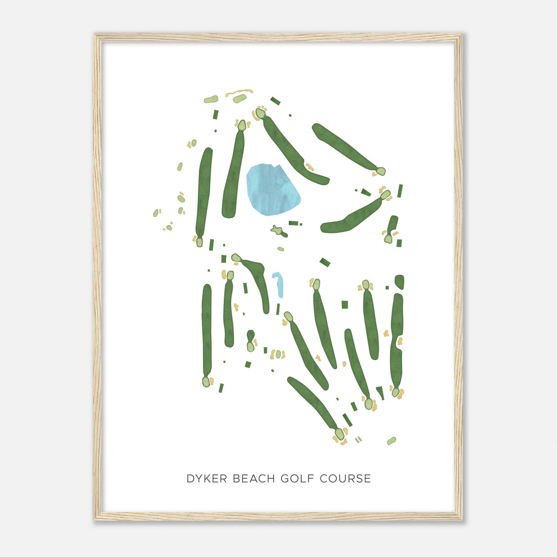 Dyker Beach Golf Course New York Modern Watercolor Map Poster