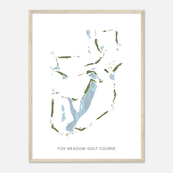 Fox Meadow Golf Course Ohio Modern Watercolor Map Golfer Gift Golf Wall Art Golf Poster Print Course Layout