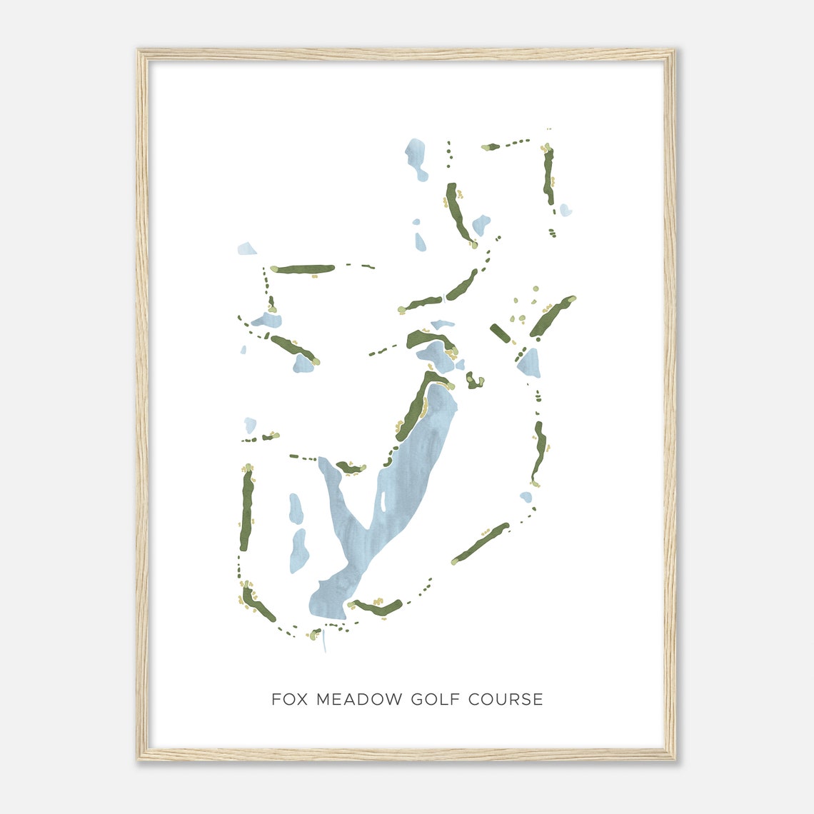 Fox Meadow Golf Course Ohio Modern Watercolor Map Golfer Gift Golf Wall Art Golf Poster Print Course Layout