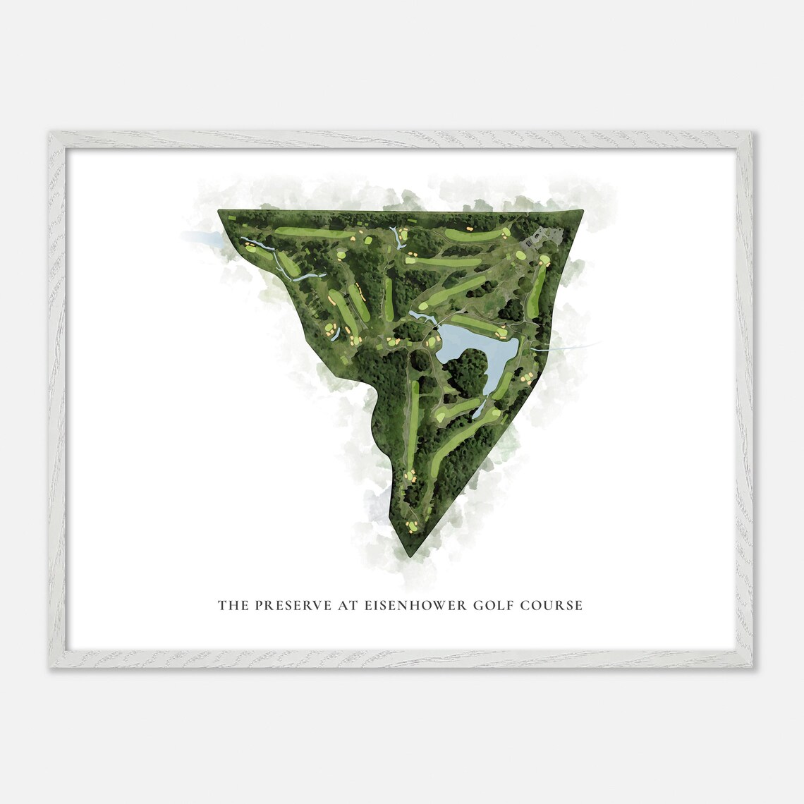 The Preserve at Eisenhower Golf Course Annapolis MD Classic Watercolor Golf Map Poster - Image 4