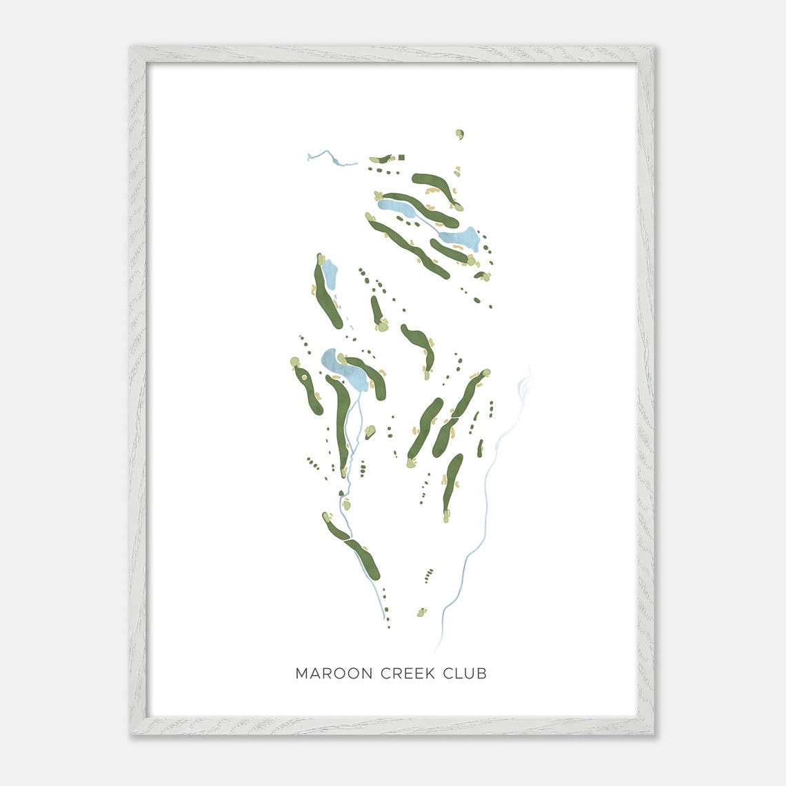Maroon Creek Club Golf Course Modern Minimalist Map Art Poster - Image 2